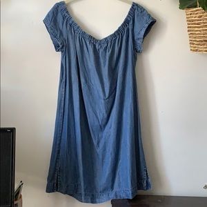 Off the shoulder denim dress